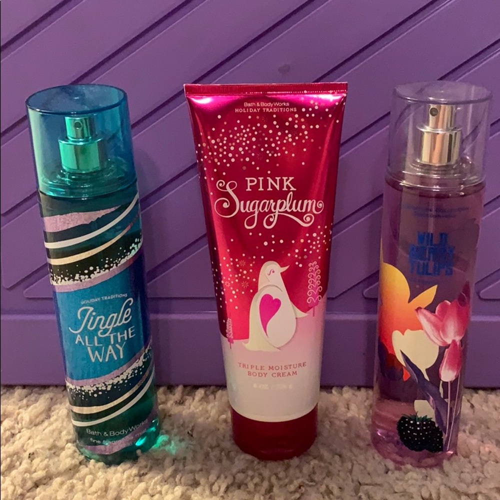 Bath and Bodyworks fragrance mist and body cream